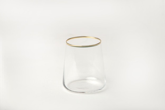 Picture of Manamo Avantgarde  Water Glass Transparent / Gold Rim 420 cc × H 100 mm × Ø 90 mm