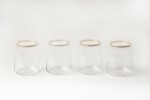 Picture of Manamo Avantgarde  Water Glass Transparent / Gold Rim 420 cc × H 100 mm × Ø 90 mm