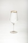 Picture of Manamo Avantgarde  Wine Glass Transparent / Gold Rim 490 cc × H 220 mm × Ø 64 mm