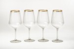Picture of Manamo Avantgarde  Wine Glass Transparent / Gold Rim 490 cc × H 220 mm × Ø 64 mm