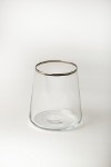 Picture of Manamo Avantgarde  Water Glass  Transparent / Silver Rim 420 cc × H 100 mm × Ø 90 mm