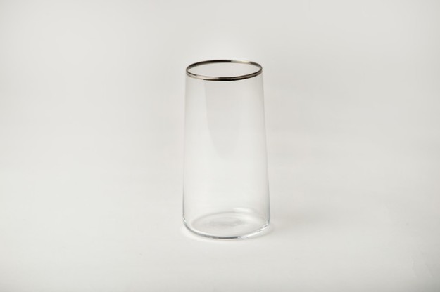 Picture of Manamo Avantgarde  Cocktail Glass  Transparent / Silver Rim 520 cc × H 150 mm × Ø 79 mm