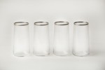 Picture of Manamo Avantgarde  Cocktail Glass  Transparent / Silver Rim 520 cc × H 150 mm × Ø 79 mm