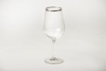 Picture of Manamo Avantgarde  Wine Glass  Transparent / Silver Rim 490 cc × H 220 mm × Ø 64 mm