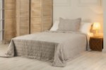 Picture of Manamo Diagonal Faux  Bed Cover Set Polyester Grey 180X240+50X70 CM