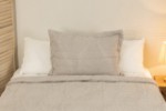 Picture of Manamo Diagonal Faux  Bed Cover Set Polyester Grey 180X240+50X70 CM