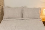 Picture of Manamo Diagonal Faux  Bed Cover Set Polyester Grey 240X250+50X70 CM(2)