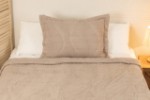 Picture of Manamo Diagonal Faux  Bed Cover Set Polyester Taupe 180X240+50X70 CM
