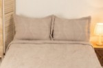 Picture of Manamo Diagonal Faux  Bed Cover Set Polyester Taupe 240X250+50X70 CM(2)