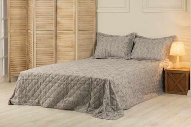 Picture of Manamo Paisley  Bed Cover Set Polyester Grey 240X250+50X70 CM(2)