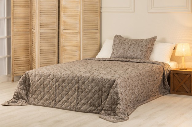 Picture of Manamo Paisley  Bed Cover Set Polyester Taupe 180X240+50X70 CM