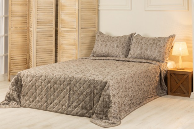 Picture of Manamo Paisley  Bed Cover Set Polyester Taupe 240X250+50X70 CM(2)