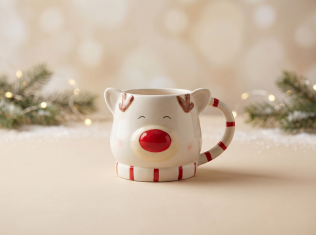 Picture of Manamo Kris  Mug   კერამიკის წითელი/თეთრი 14x10.8x9.1 სმ