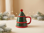 Picture of Manamo Celeste  Mug With Lid Ceramic Cameo Green/Red 12.8x10x14 cm