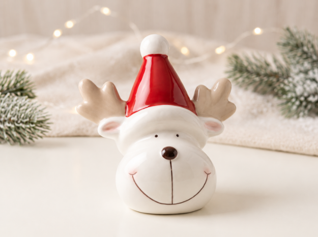 Picture of Manamo Bliss  Figurine Ceramic Red/White/Black 12.4x10.1x11.8 cm