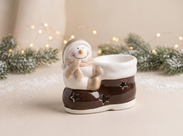 Picture of Manamo Nick  Figurine Ceramic Brown/White/Black 10.1x6x9.9 cm